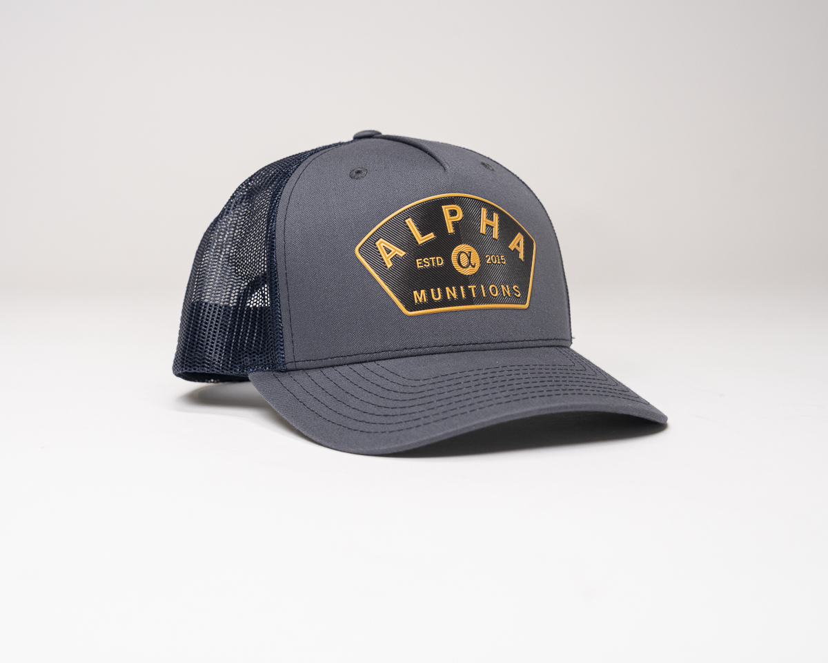Alpha Logo Trucker Hat OMBRE BLUE / NAVY | Alpha Munitions